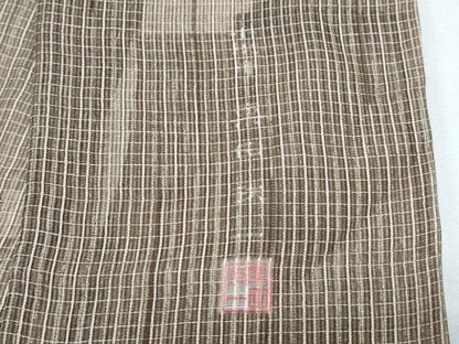 平和屋着物＊夏物　小紋・浴衣兼用　作家物　格子文　正絹　逸品　CABI1455th