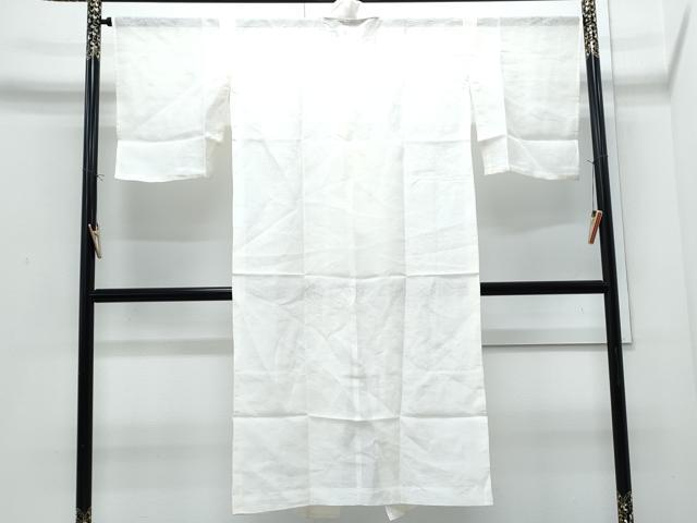 平和屋着物＊夏物　長襦袢　流水花紋紗　生成り色　逸品　CABI1456th