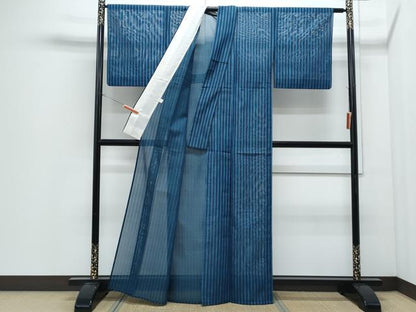 平和屋着物＊夏物　小紋　紗　間道　小田急百貨店扱い　正絹　逸品　CABI1457th