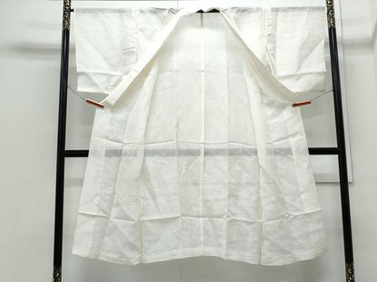 平和屋着物＊夏物　長襦袢　枝花紋紗　生成り色　逸品　CABI1458th