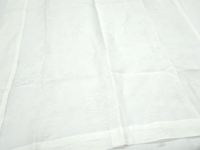平和屋着物＊夏物　長襦袢　枝花紋紗　生成り色　逸品　CABI1458th