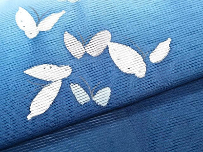 平和屋着物＊夏物　訪問着　手描き　絽　花籠文　暈し染め　正絹　逸品　CABI1462th