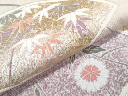 平和屋着物●訪問着　地紙花文　暈し染め　金彩　正絹　逸品　CABI1466th