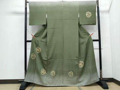 平和屋着物●訪問着　駒刺繍　吉祥丸文　金彩　正絹　逸品　CABI1467th