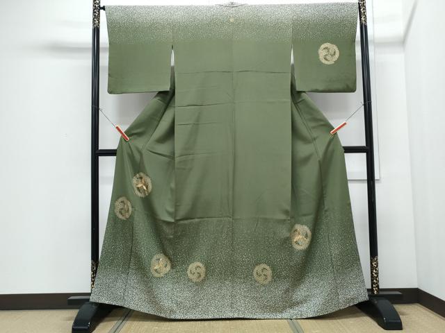 平和屋着物●訪問着　駒刺繍　吉祥丸文　金彩　正絹　逸品　CABI1467th