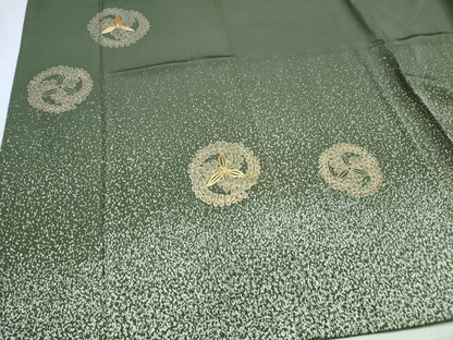 平和屋着物●訪問着　駒刺繍　吉祥丸文　金彩　正絹　逸品　CABI1467th