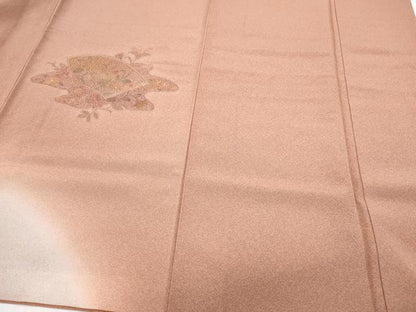 平和屋着物●中国三大刺繍　スワトウ刺繍　総刺繍　訪問着　地紙草花文　暈し染め　金彩　正絹　逸品　CABI1470th