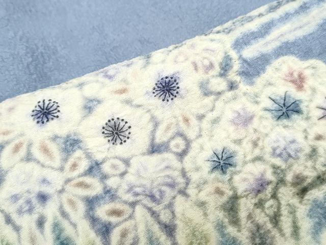 平和屋着物●訪問着　おぼろ染め　重ね絞り　遠山文　暈し染め　正絹　逸品　CABI1471th