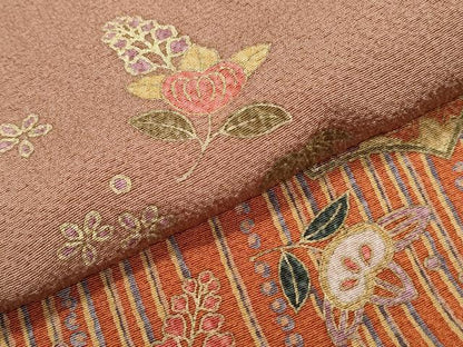 平和屋着物●訪問着　草花文　暈し染め　金彩　正絹　逸品　CABI1472th