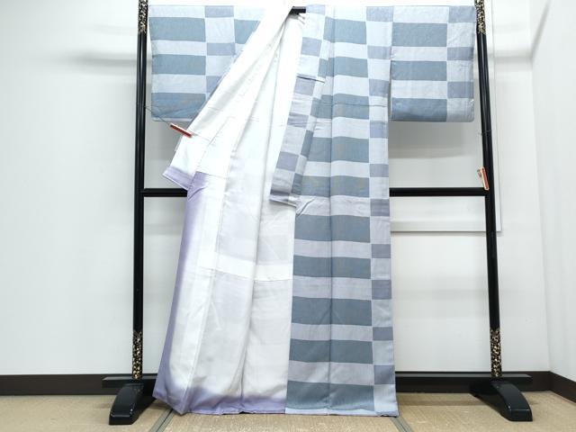 平和屋着物●上質な小紋　横段文　正絹　逸品　CABI1474th