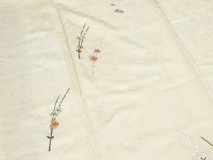 平和屋着物●訪問着　総刺繍　枝花文　正絹　逸品　CABI1475th