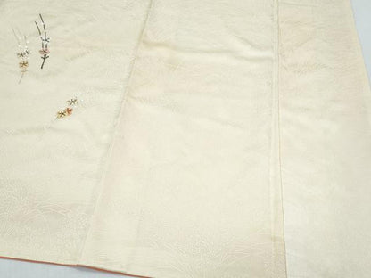 平和屋着物●訪問着　総刺繍　枝花文　正絹　逸品　CABI1475th
