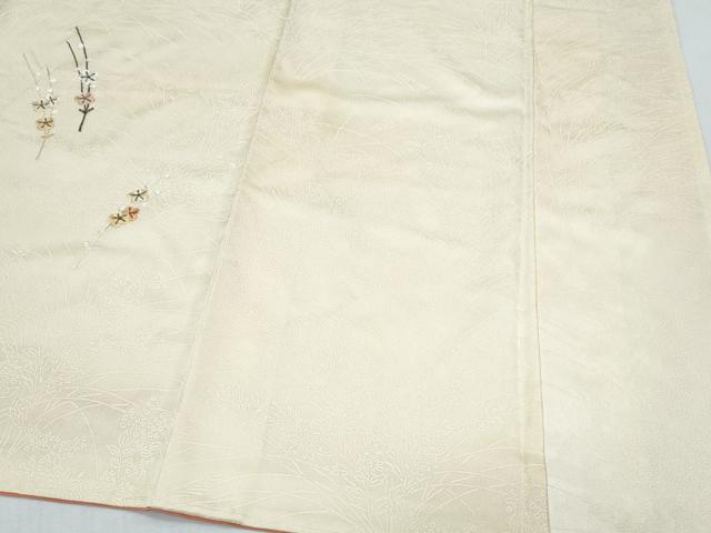 平和屋着物●訪問着　総刺繍　枝花文　正絹　逸品　CABI1475th