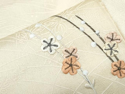 平和屋着物●訪問着　総刺繍　枝花文　正絹　逸品　CABI1475th