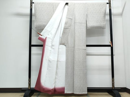 平和屋着物●大変加工の良い総絞り小紋　正絹　逸品　CABI1476th