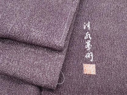 平和屋着物●江戸小紋　作家物　鮫小紋柄　鬼しぼ縮緬　ロング丈　正絹　逸品　CABI1478th