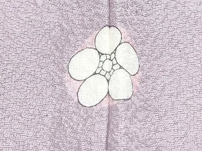 平和屋着物●中国三大刺繍　スワトウ刺繍　総刺繍　無地絵羽訪問着　菱地紋　白紫色　正絹　逸品　CABI1479th
