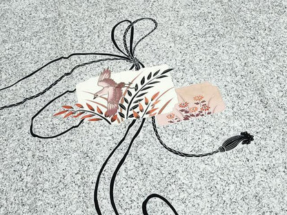 平和屋着物●訪問着　破れ色紙花鳥文　たたき染め　正絹　逸品　CABI1482th