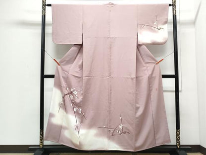 平和屋着物●京縫　月聖子　訪問着　総刺繍　枝花文　暈し染め　正絹　逸品　CABI1485th