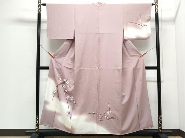 平和屋着物●京縫　月聖子　訪問着　総刺繍　枝花文　暈し染め　正絹　逸品　CABI1485th