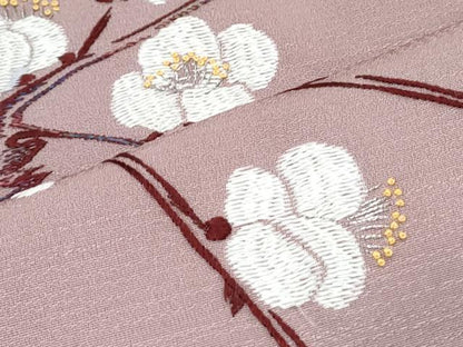 平和屋着物●京縫　月聖子　訪問着　総刺繍　枝花文　暈し染め　正絹　逸品　CABI1485th
