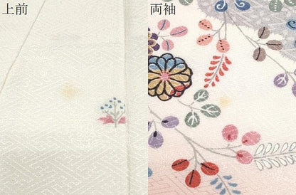 平和屋着物●訪問着　草花文　暈し染め　金彩　正絹　逸品　CABI1486th