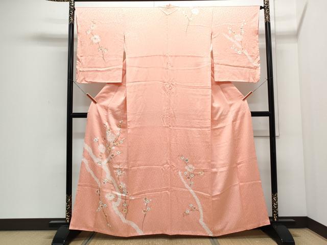 平和屋着物●訪問着　絞り　枝花文　金彩　正絹　逸品　CABI1487th