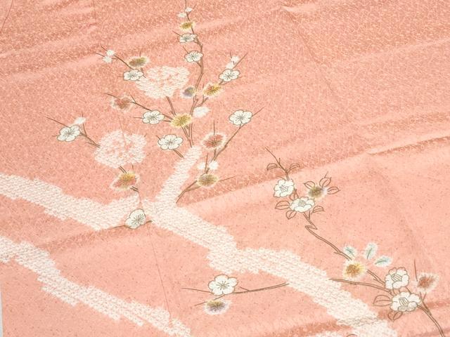 平和屋着物●訪問着　絞り　枝花文　金彩　正絹　逸品　CABI1487th