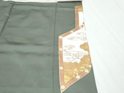 平和屋着物●豪華色留袖　駒刺繍　屏風松梅文　金彩　正絹　逸品　CABI1489th