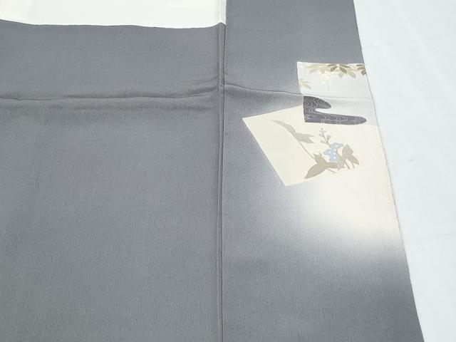 平和屋着物●豪華色留袖　駒刺繍　色紙重ね飛鶴草花文　暈し染め　金彩　正絹　逸品　CABI1497th