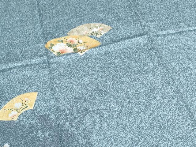 平和屋着物●訪問着　草花シルエット　地紙草花文　金銀彩　正絹　逸品　CABI1501th