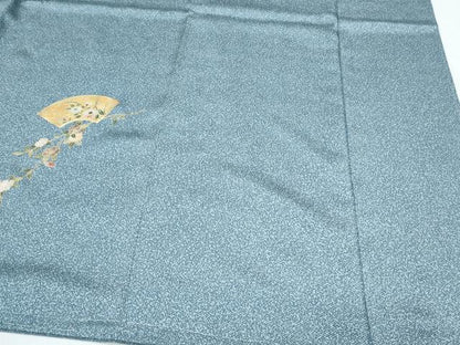 平和屋着物●訪問着　草花シルエット　地紙草花文　金銀彩　正絹　逸品　CABI1501th
