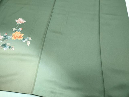 平和屋着物●訪問着　草花文　暈し染め　金銀彩　正絹　逸品　CABI1502th