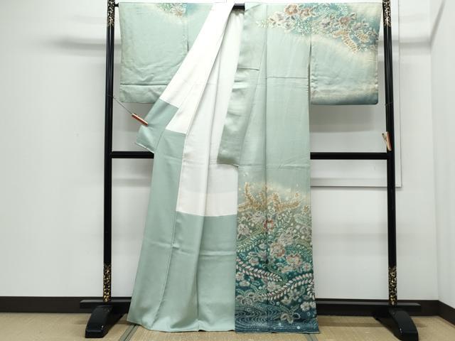 平和屋着物●染色作家　田中良和　訪問着　辻が花　暈し染め　金通し地　正絹　逸品　CABI1508th