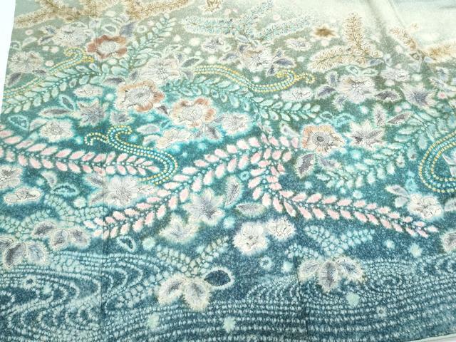 平和屋着物●染色作家　田中良和　訪問着　辻が花　暈し染め　金通し地　正絹　逸品　CABI1508th