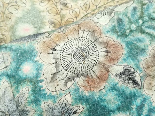平和屋着物●染色作家　田中良和　訪問着　辻が花　暈し染め　金通し地　正絹　逸品　CABI1508th