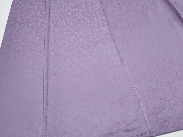 平和屋着物●上質な色無地　唐草地紋　薄葡萄色　ロング丈　正絹　逸品　CABI1509th