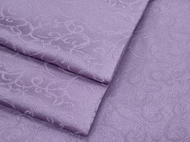 平和屋着物●上質な色無地　唐草地紋　薄葡萄色　ロング丈　正絹　逸品　CABI1509th