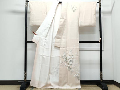 平和屋着物●訪問着　孔雀花文　金彩　正絹　逸品　CABI1513th