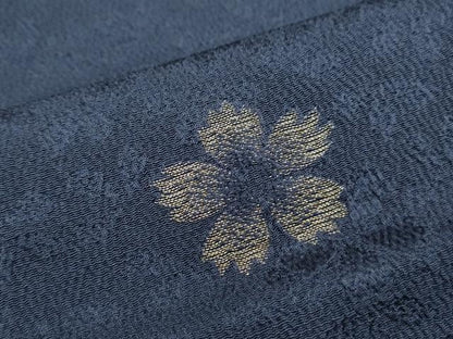 平和屋着物●上質な小紋　寿光織　舞花文　金糸　逸品　未使用　CABI1514th