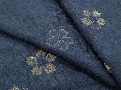 平和屋着物●上質な小紋　寿光織　舞花文　金糸　逸品　未使用　CABI1514th