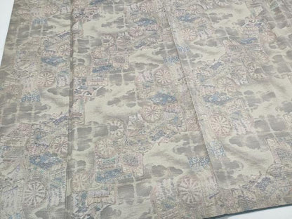 平和屋着物●本場大島紬　7マルキ　総絣　御所車文　やまと誂製　正絹　逸品　CABI1519th
