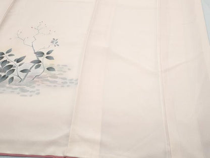 平和屋着物●訪問着　休み鳥　草花文　暈し染め　やまと誂製　正絹　逸品　CABI1521th