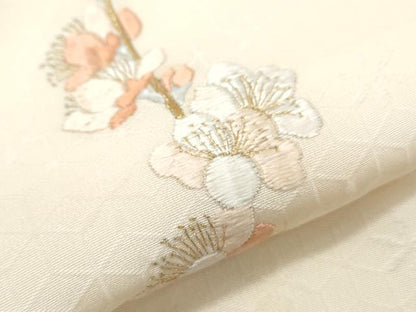 平和屋着物●訪問着　刺繍　枝花文　金彩　正絹　逸品　CABI1522th