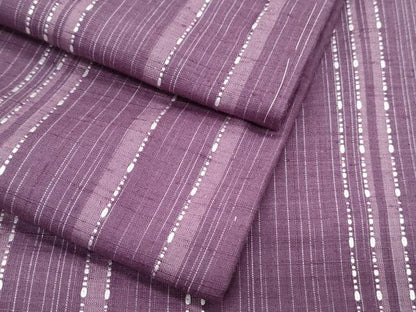 平和屋着物●上質な紬　刺し子　縞　正絹　逸品　CABI1527th