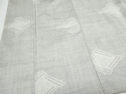 平和屋着物●本場大島紬　白大島　160亀甲　菱文　正絹　逸品　CABI1528th
