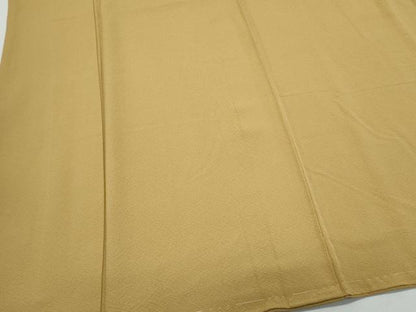 平和屋着物●上質な色無地　黄朽葉色　正絹　逸品　未使用　CABI1530th
