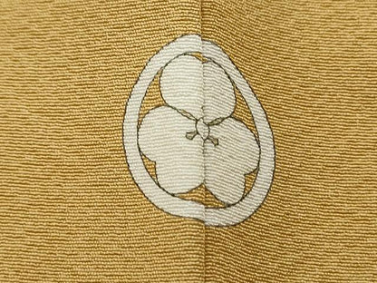 平和屋着物●上質な色無地　黄朽葉色　正絹　逸品　未使用　CABI1530th