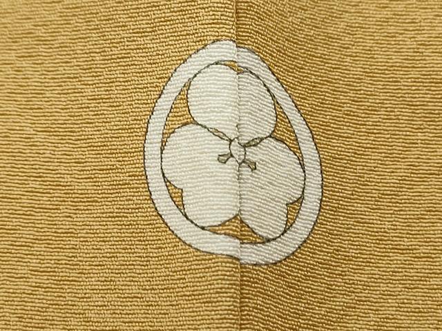平和屋着物●上質な色無地　黄朽葉色　正絹　逸品　未使用　CABI1530th