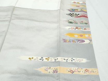 平和屋着物●訪問着　刺繍　熨斗花文　暈し染め　金彩　正絹　逸品　CABI1532th